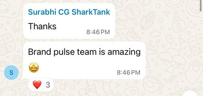 Client WhatsApp feedback