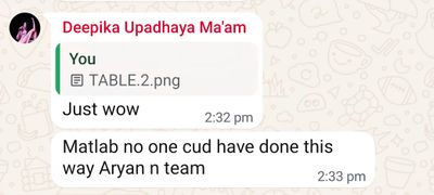 Client WhatsApp feedback